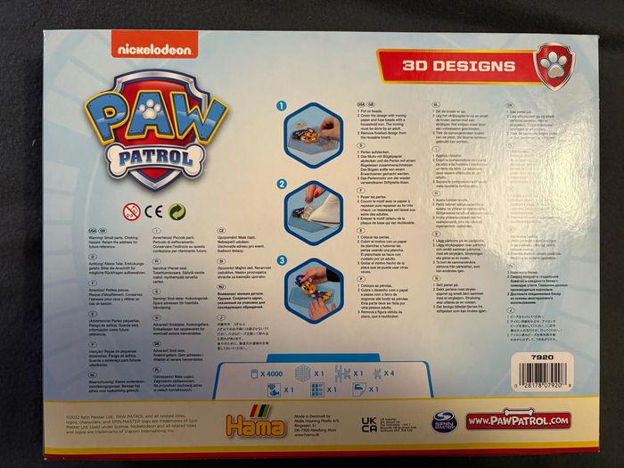 Pat'Patrouille Hama 7920 - Perles à repasser Chase et Marshall Paw Patrol - photo numéro 3
