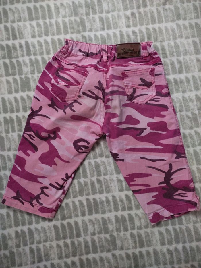Short bermuda pantacourt militaire camouflage rose taille 12 14 ans - photo numéro 5