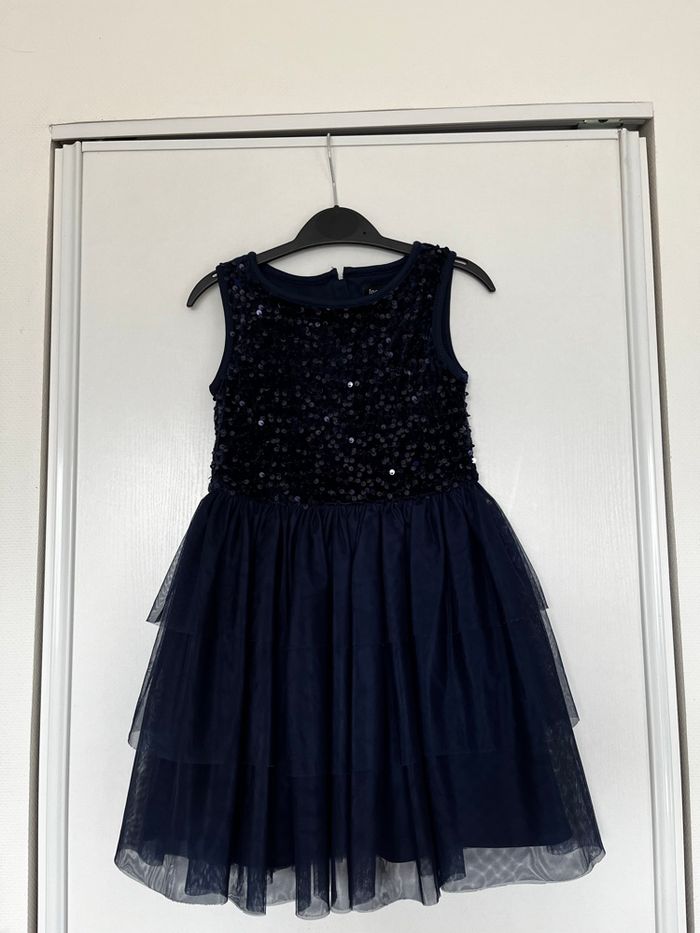Lot de 3 robes taille 3 ans bleues marines - photo numéro 1