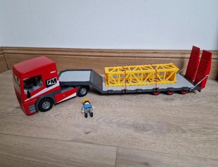 5487 Tracteur routier Playmobil avec grande remorque - photo numéro 2