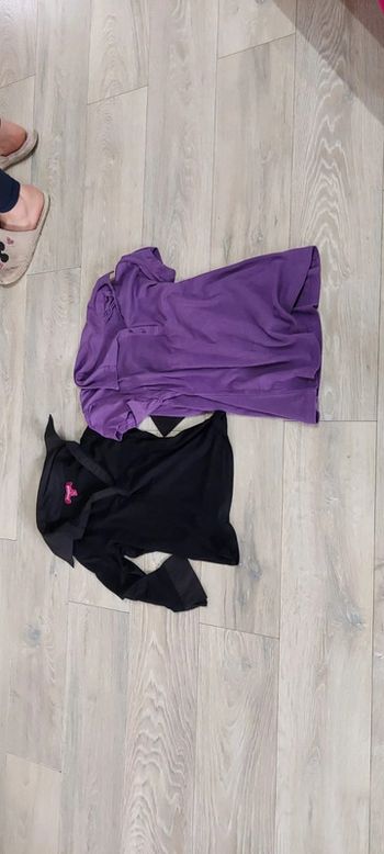 Lot avec 1 t shirt manches courtes et 1 manches longues, taille L