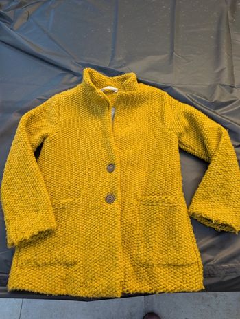 Manteau jaune moutarde fille Zara 7/8 ans