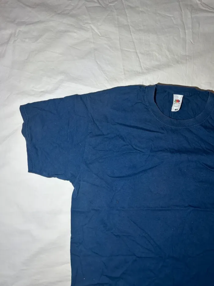 T-shirt bleu marine fruit of the loom - photo numéro 3