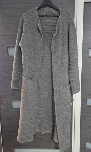 Longue gilet gris