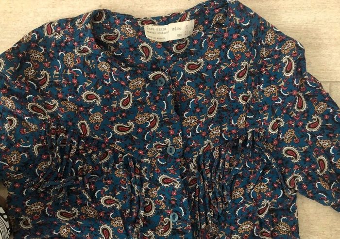 Chemise fille bleu Zara - photo numéro 6