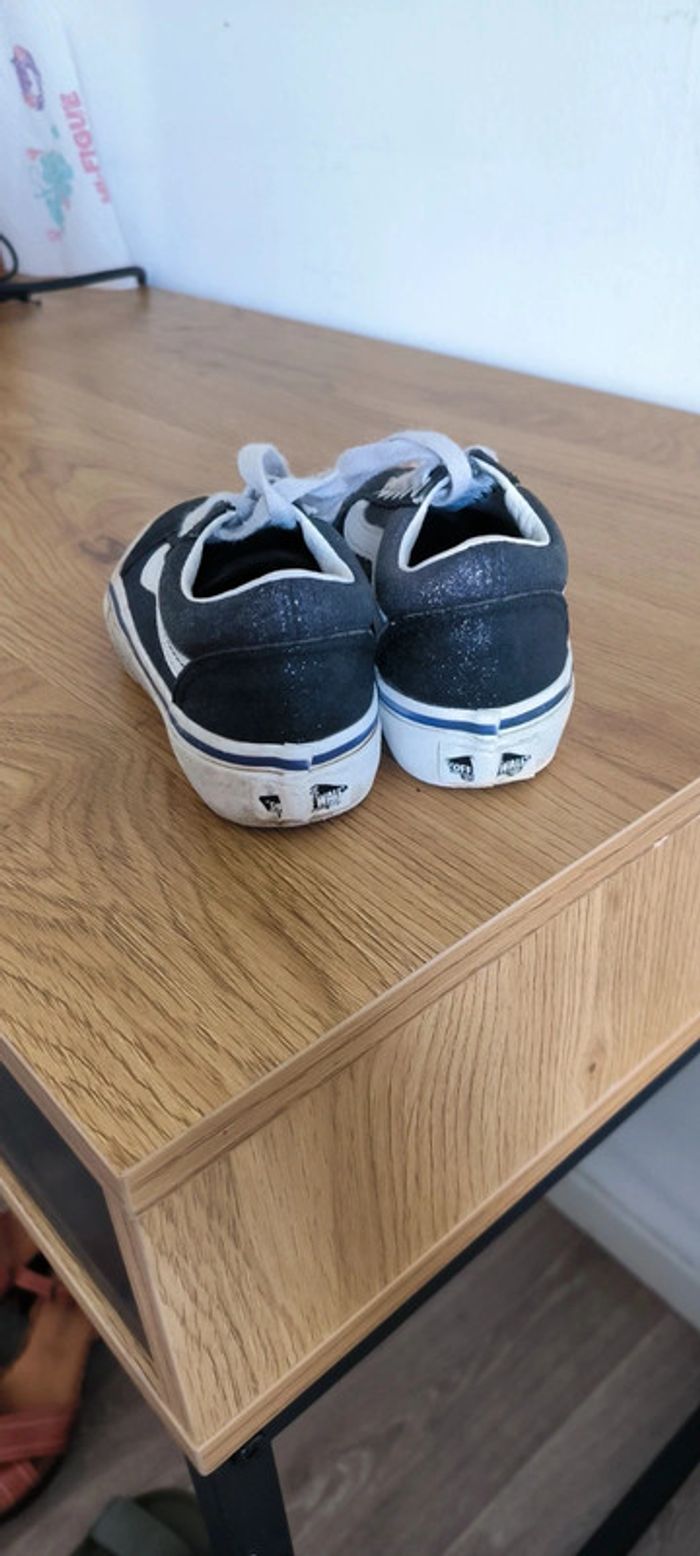 Baskets vans à lacets bleu pailletée 27 - photo numéro 5