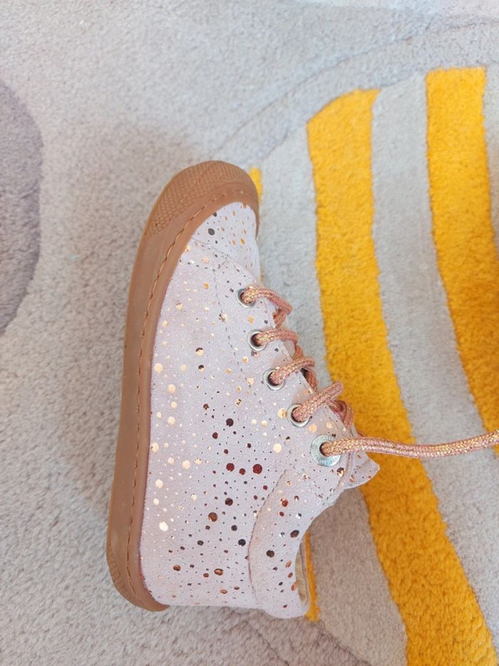 Chaussures Naturino cocoon rose pois dorés 24 - photo numéro 5