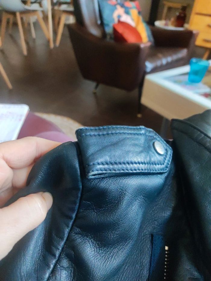 Manteau cuir noir 8 ans Les tanneurs Marrakech - photo numéro 8