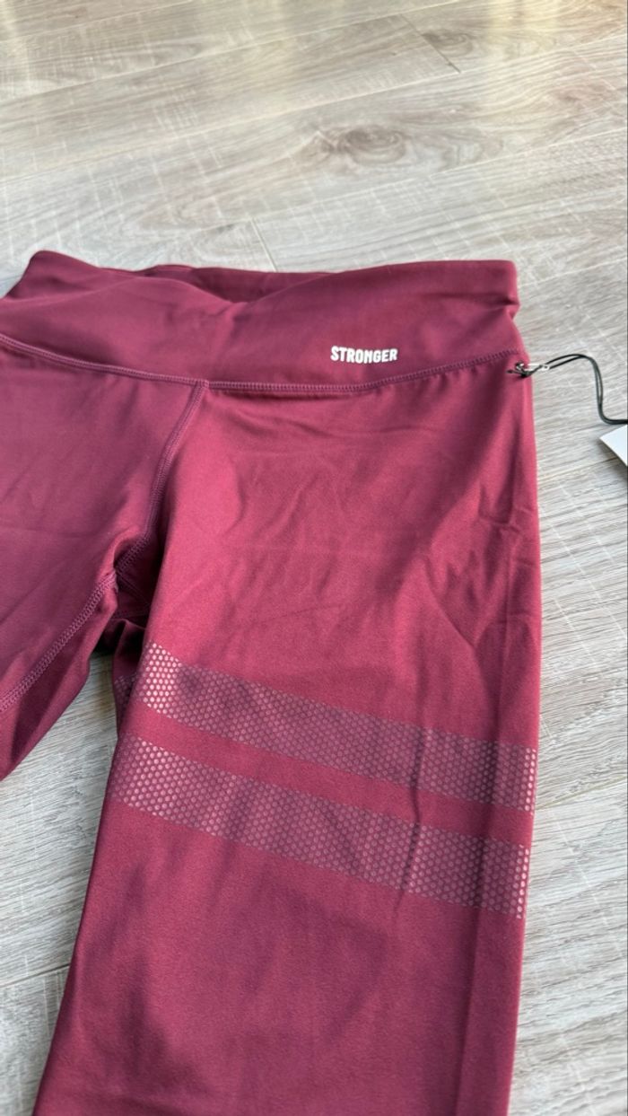 Legging court bordeaux Stronger taille M - photo numéro 2