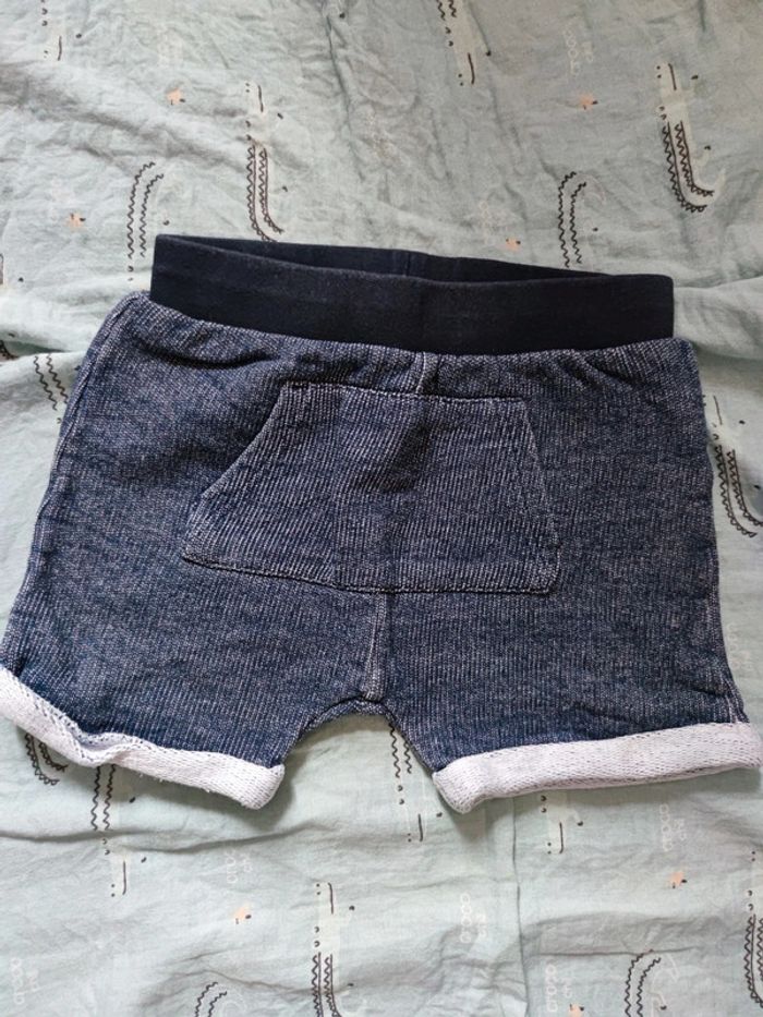 Short bleu T.18 mois