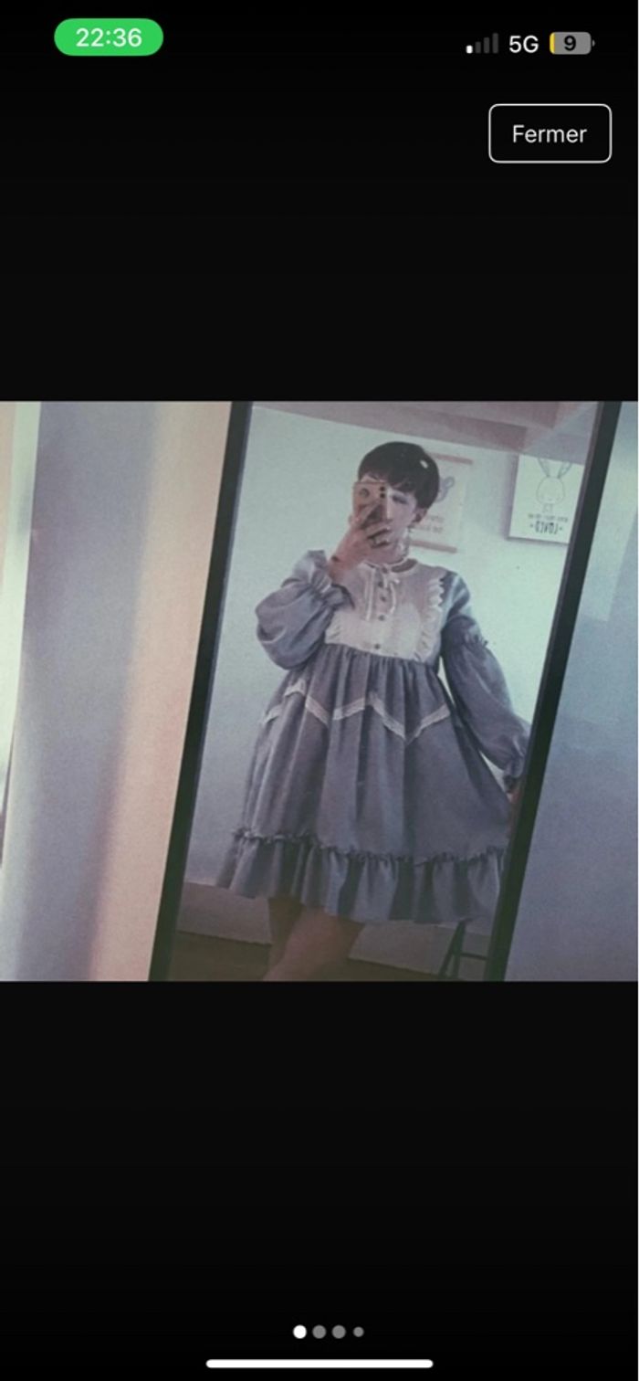 Robe Lolita violette bleutée - photo numéro 3