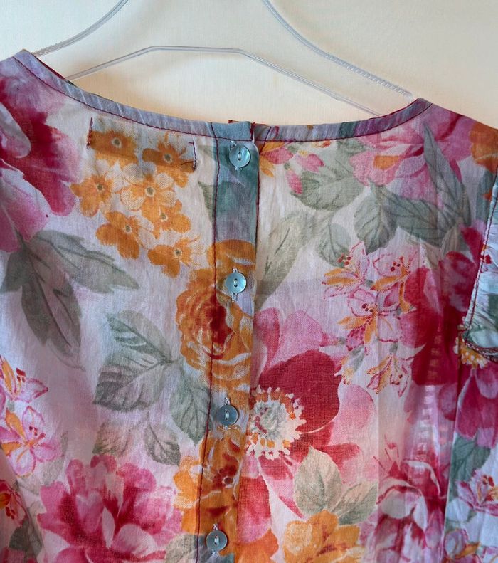 Top fleuri d’été détails volantés taille U - Laraethnics - photo numéro 8