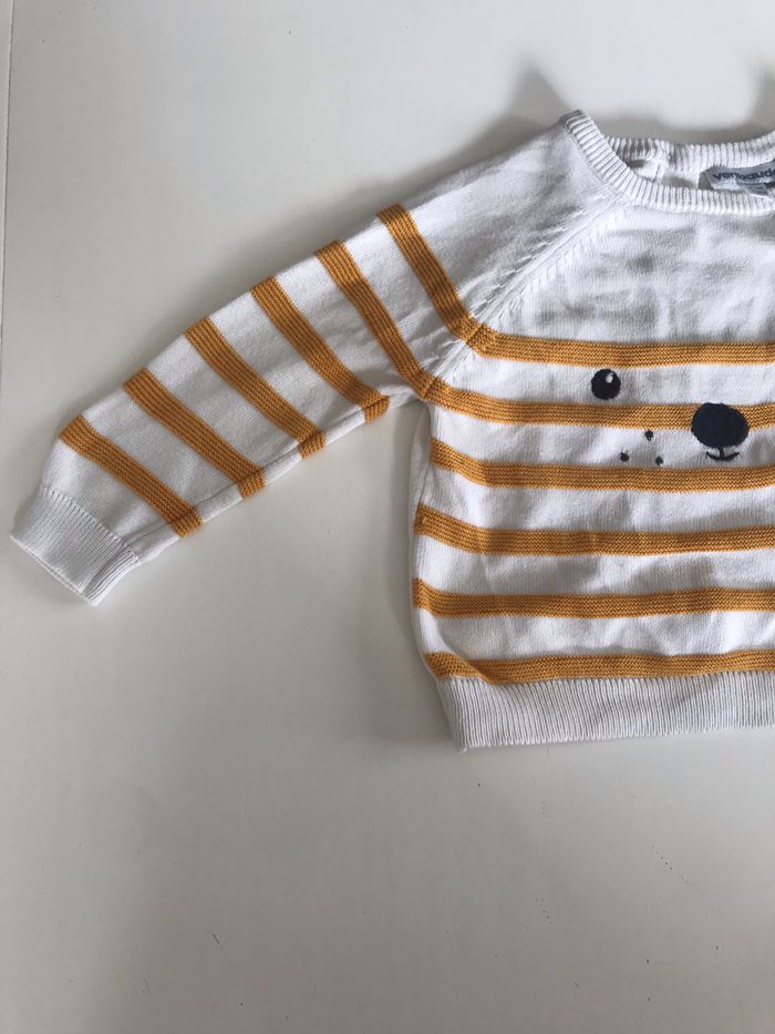 Pull bébé rayé 6 mois - photo numéro 2