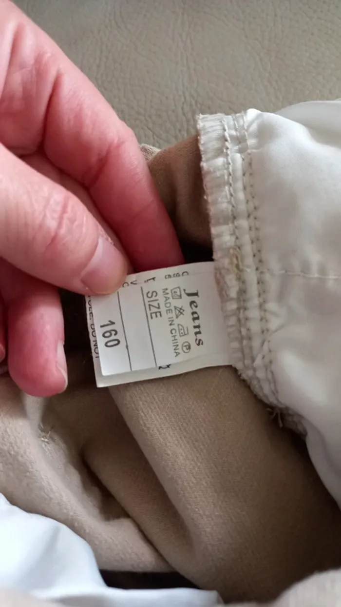 Pantalon beige taille 160cm shein - photo numéro 2