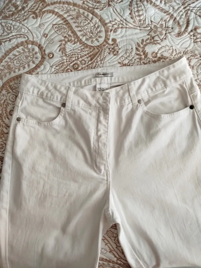 #Pantalon#blanc#coton - photo numéro 4