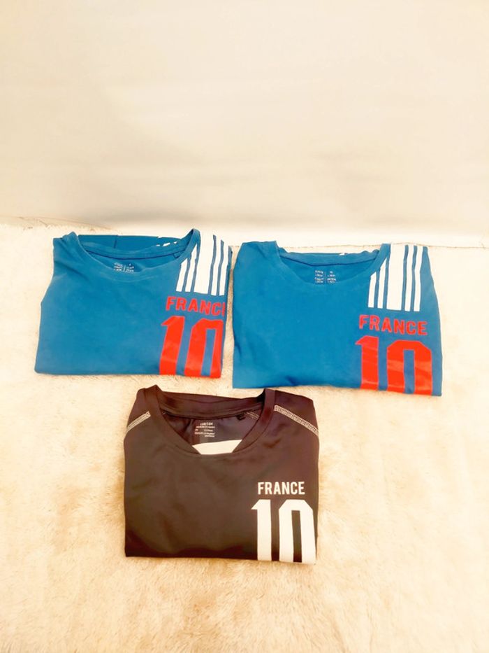 Lot de 3 tee-shirt bleu France