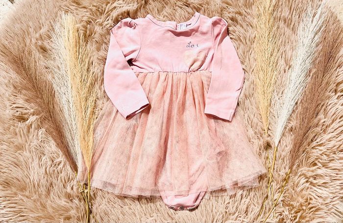 Robe rose manches longues