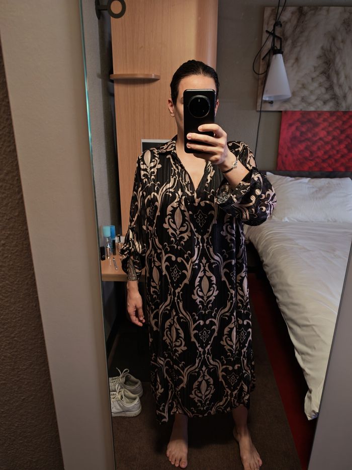 Robe midi imprimé baroque Made In Italy T.S/M - photo numéro 2