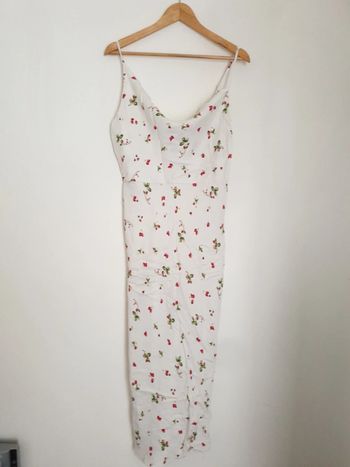 Robe longue motif fraises A1161