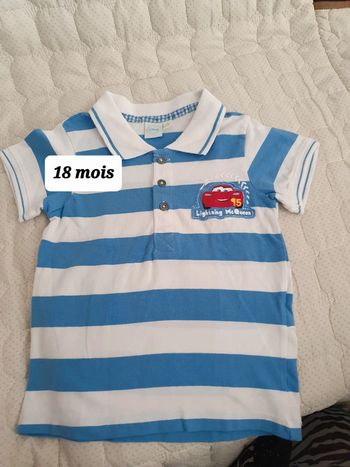 Polo rayé Cars disney 18 mois