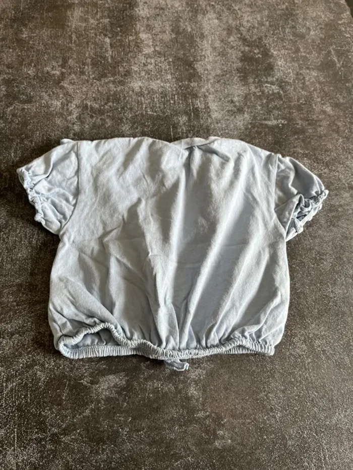 T-shirt manches courtes bleu 6-9 mois Zara - photo numéro 4
