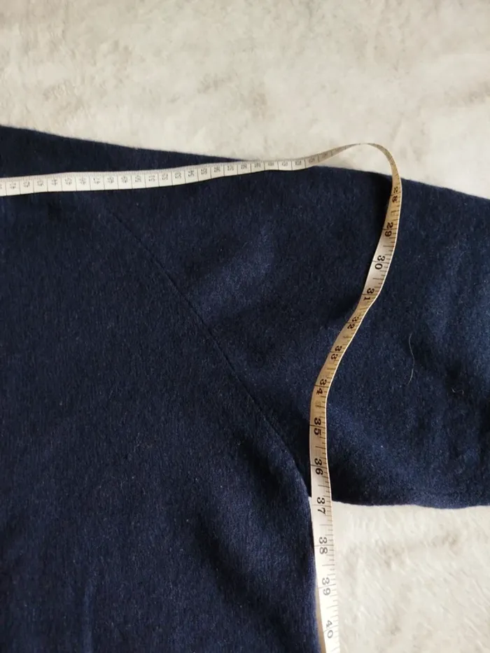 Pull marine col V Robe di Kappa 100% laine - photo numéro 10