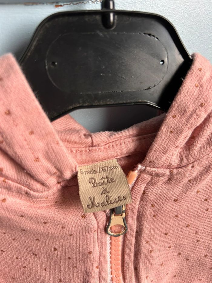 Gilet zippé bebe fille 6 mois - photo numéro 2