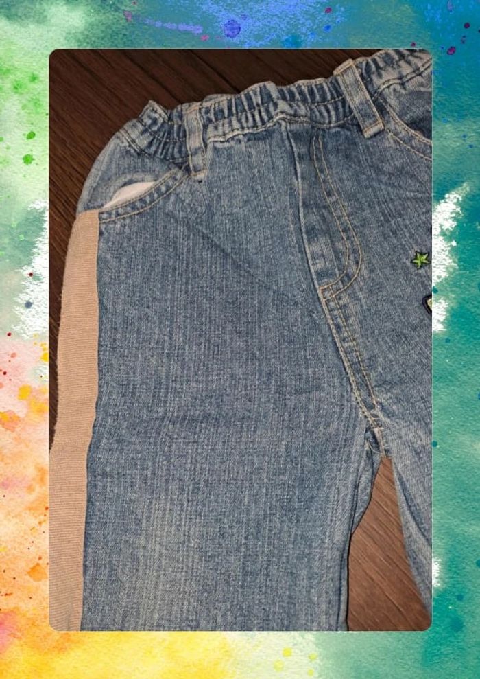 Pantalon bébé en jean - Obaïbi - Taille 6 mois - photo numéro 3