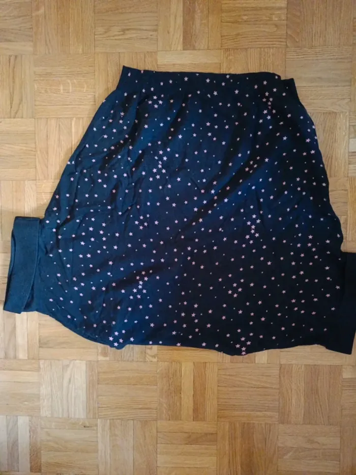 Pull manches courtes noir Naf Naf étoiles roses - photo numéro 3