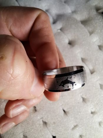 Bague acier inoxydable argentée