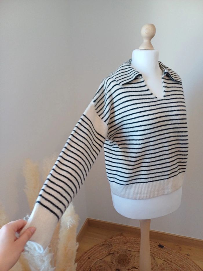 Pull rayé tout doux Moewy taille L 40 - photo numéro 3