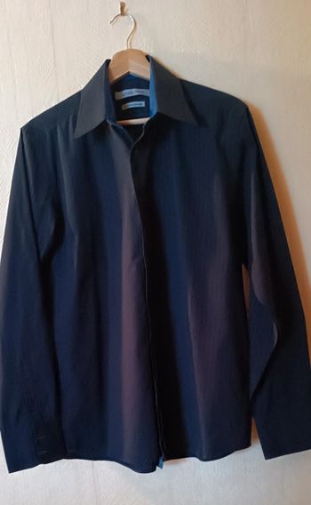 Chemise bleue à rayures homme