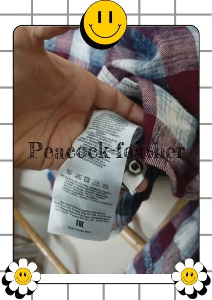 Chemise quadrillée smog bleue/Bordeaux L homme - photo numéro 5