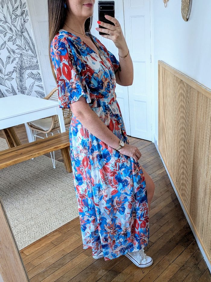 Robe longue Argelès fleurie multicolore Taille S/M - photo numéro 3