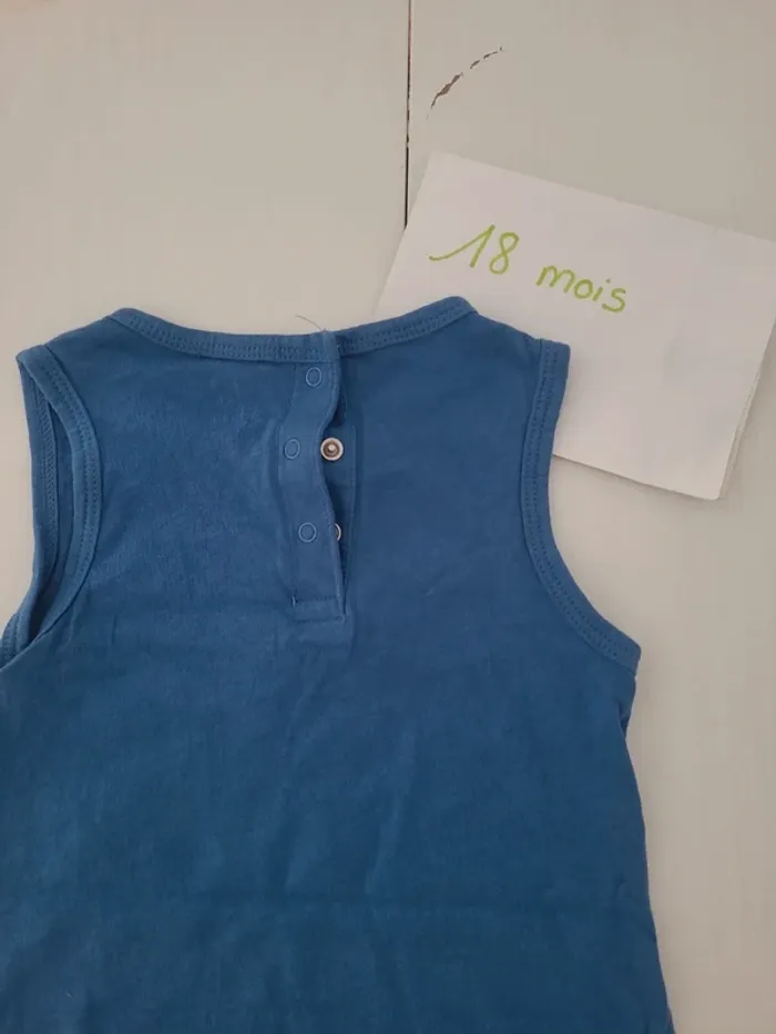 Combishort bleu motif crocodile taille 18mois kiabi - photo numéro 6