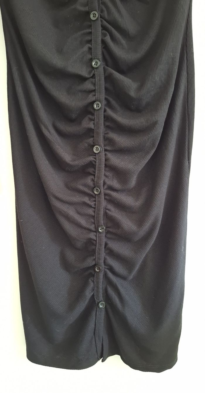 Robe-pull boutonnée couleur unie - photo numéro 3