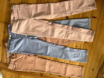 Pantalons roses et bleu Cyrillus et H&M 8 ans