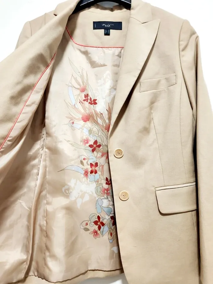 Blazer beige un jour ailleurs 34 - photo numéro 2