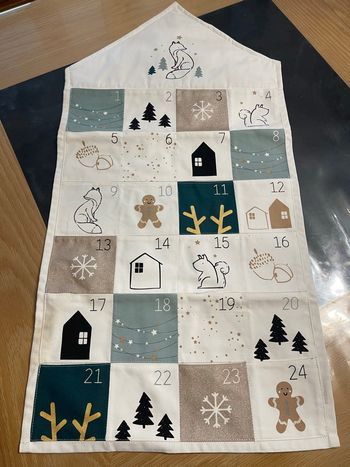 Calendrier de la vent tissu