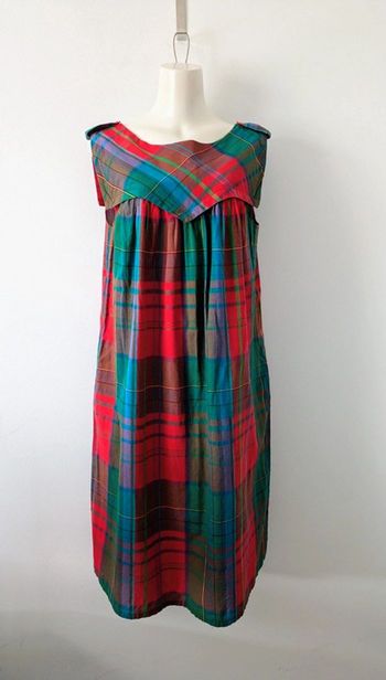 Robe à carreaux vintage mi-longue - Natalys - taille 42