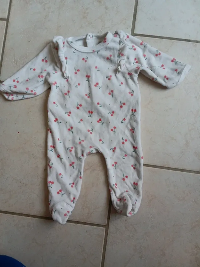 🌹pyjama 3 mois 59cm mots d'enfants 🌹