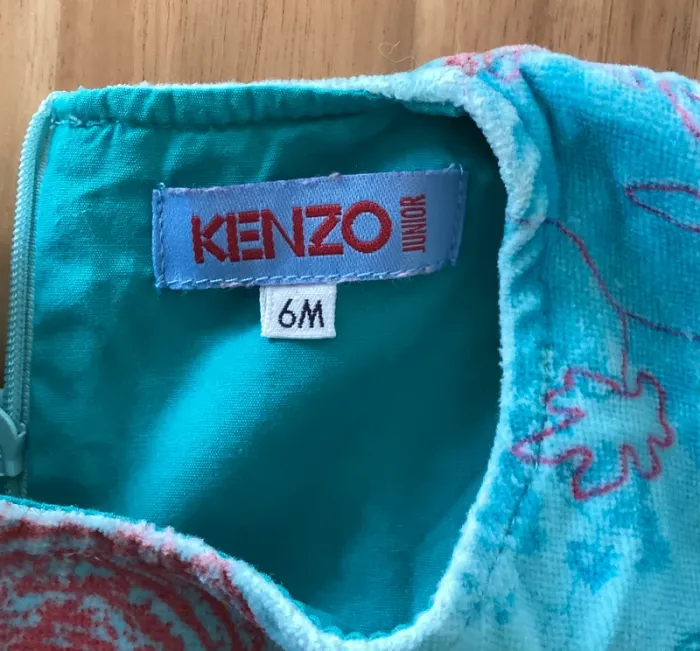 Robe Kenzo 6 mois bleu rouge - photo numéro 9