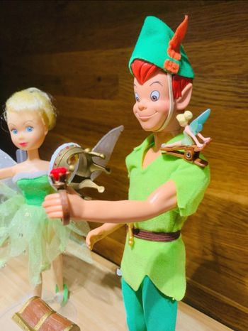 Peter Pan et fée Clochette poupées Disney Hasbro 2001