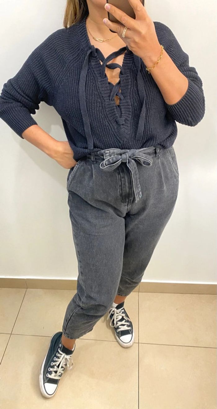 Superbe Pull  Côtelé A Nouer Taille M - photo numéro 3