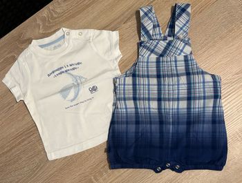 Ensemble salopette short 6 mois