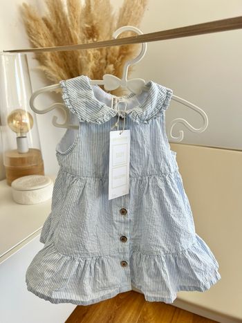 Robe rayée bleue 3mois/60cm - Orchestra