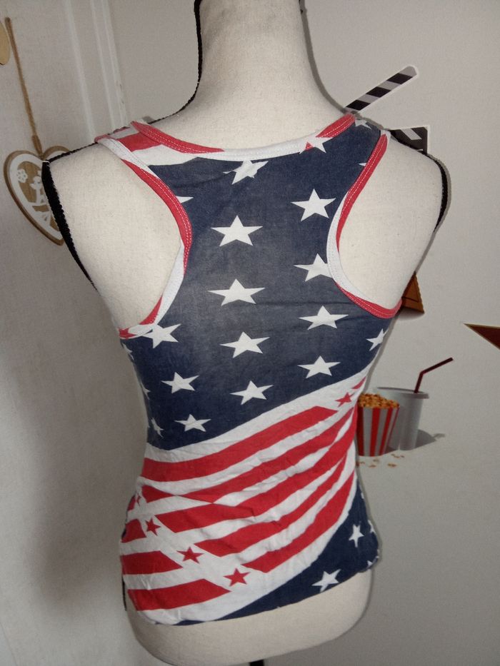 Debardeur femme motif drapeau américain, usa,  taille S ou 36 - photo numéro 2