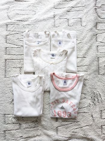 Lot de 5 hauts Petit Bateau 6 et 8 ans