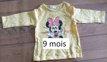 Lot n°190 T-shirt manches longues Disney Baby 9 mois