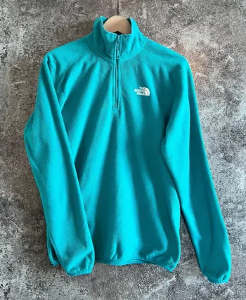 Sweat polaire vert ¼ zip homme The North Face taille S Sudadera polar Felpa pile Fleecepullover